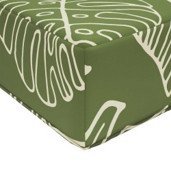 Coussin de Siège d'Extérieur Feuilles Vertes 80 x 40 x 8 cm 532451532451