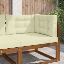 Coussin de canapé d'extérieur 3 pcs Crème Polyester 532458532458