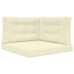 Coussin de canapé d'extérieur 3 pcs Crème Polyester 532458532458