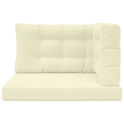 Coussin de canapé d'extérieur 3 pcs Crème Polyester 532458532458