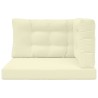 Coussin de canapé d'extérieur 3 pcs Crème Polyester 532458532458
