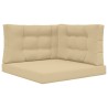 Coussin de canapé d'extérieur 3 pcs Beige Polyester 532459532459