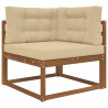 Coussin de canapé d'extérieur 3 pcs Beige Polyester 532459532459