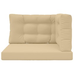 Coussin de canapé d'extérieur 3 pcs Beige Polyester 532459532459