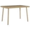 Table basse de jardin rectangulaire beige 60x40x37 cm rotin 532460532460