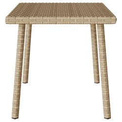 Table basse de jardin rectangulaire beige 60x40x37 cm rotin 532460532460
