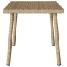 Table basse de jardin rectangulaire beige 60x40x37 cm rotin 532460532460