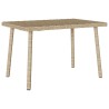 Table basse de jardin rectangulaire beige 60x40x37 cm rotin 532460532460