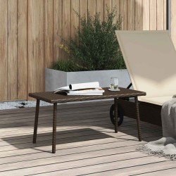 Table basse de jardin rectangulaire marron 40x40x37 cm rotin 532462532462