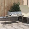 Table basse de jardin rectangulaire gris 80x40x37 cm rotin 532464532464