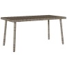 Table basse de jardin rectangulaire gris 80x40x37 cm rotin 532464532464