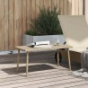 Table basse de jardin rectangulaire beige 80x40x37 cm rotin 532465532465