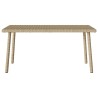 Table basse de jardin rectangulaire beige 80x40x37 cm rotin 532465532465