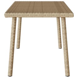 Table basse de jardin rectangulaire beige 80x40x37 cm rotin 532465532465
