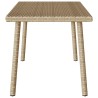Table basse de jardin rectangulaire beige 80x40x37 cm rotin 532465532465
