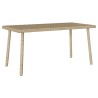 Table basse de jardin rectangulaire beige 80x40x37 cm rotin 532465532465