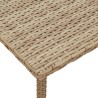 Table basse de jardin rectangulaire beige 80x40x37 cm rotin 532465532465