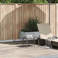 Table basse de jardin rectangulaire gris 60x40x37 cm rotin 532468532468