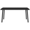 Table basse de jardin rectangulaire noir 80x40x37 cm rotin 532469532469