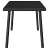 Table basse de jardin rectangulaire noir 80x40x37 cm rotin 532469532469