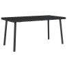 Table basse de jardin rectangulaire noir 80x40x37 cm rotin 532469532469