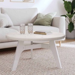Dessus de table rond blanc Ø80x3 cm bois de pin massif 532478532478