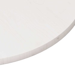 Dessus de table rond blanc Ø80x3 cm bois de pin massif 532478532478