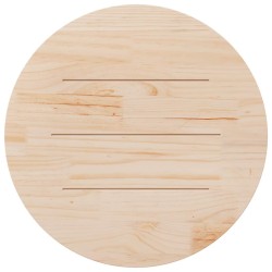 Dessus de table rond blanc Ø90x3 cm bois de pin massif 532479532479