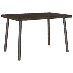 Table basse de jardin rectangulaire marron 60x40x37 cm rotin 532480532480