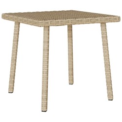 Table basse de jardin rectangulaire beige 40x40x37 cm rotin 532481532481