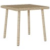 Table basse de jardin rectangulaire beige 40x40x37 cm rotin 532481532481