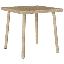 Table basse de jardin rectangulaire beige 40x40x37 cm rotin 532481532481