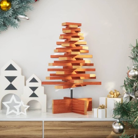 Arbre de Noël en bois pour décoration 60 cm bois de pin massif 532482532482