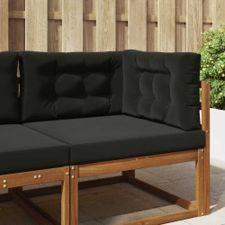 Coussin de canapé d'extérieur 3 pcs Noir Polyester 532483532483