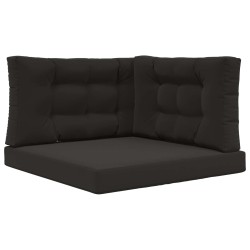 Coussin de canapé d'extérieur 3 pcs Noir Polyester 532483532483