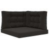 Coussin de canapé d'extérieur 3 pcs Noir Polyester 532483532483