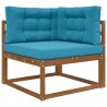 Coussin de canapé d'extérieur 3 pcs Bleu royal Polyester 532484532484