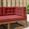 Coussin de canapé d'extérieur 3 pcs Bordeaux Polyester 532485532485