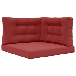 Coussin de canapé d'extérieur 3 pcs Bordeaux Polyester 532485532485