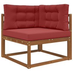 Coussin de canapé d'extérieur 3 pcs Bordeaux Polyester 532485532485