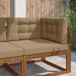 Coussin de canapé d'extérieur 3 pcs Taupe Polyester 532486532486