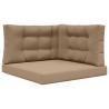 Coussin de canapé d'extérieur 3 pcs Taupe Polyester 532486532486