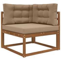 Coussin de canapé d'extérieur 3 pcs Taupe Polyester 532486532486