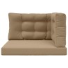Coussin de canapé d'extérieur 3 pcs Taupe Polyester 532486532486