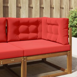 Coussin de canapé d'extérieur 3 pcs Rouge Polyester 532487532487