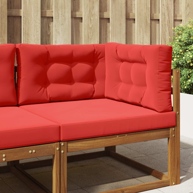 Coussin de canapé d'extérieur 3 pcs Rouge Polyester 532487532487