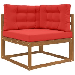 Coussin de canapé d'extérieur 3 pcs Rouge Polyester 532487532487