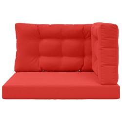Coussin de canapé d'extérieur 3 pcs Rouge Polyester 532487532487