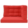 Coussin de canapé d'extérieur 3 pcs Rouge Polyester 532487532487