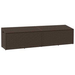 Boîte de rangement de jardin marron 220x50x58 cm résine tressée 532489532489